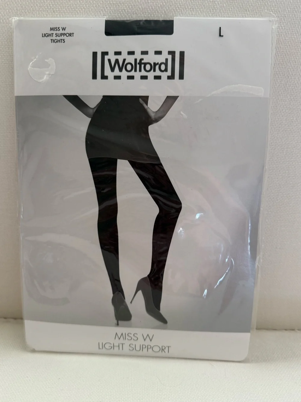New! WOLFORD Black MISS W 40 LIGHT SUPPORT TIGHTS Size LARGE